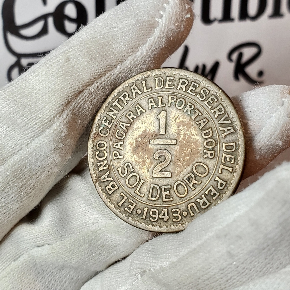 Circulated peru 1943 1/2 sole
